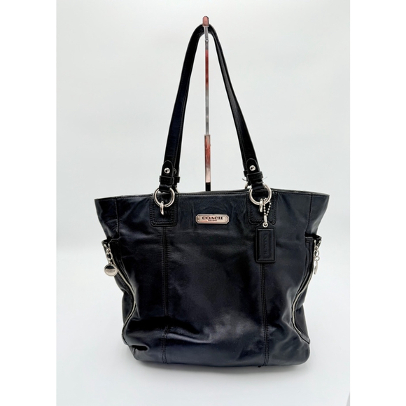 Coach Handbags - Coach Gallery North South Black Leather with Side Zippers F19456